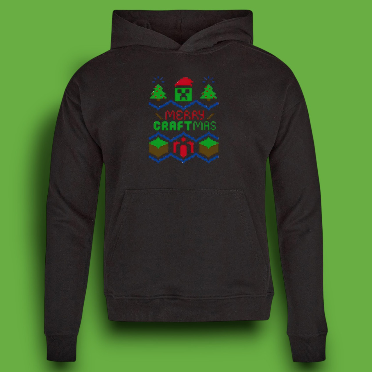 Худі з новорічним принтом "Minecraft Christmas", S-XXL, фото 1