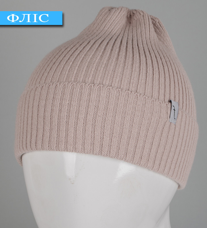 Шапка-Цибулька на флісі (241034), Пудра, фото 1