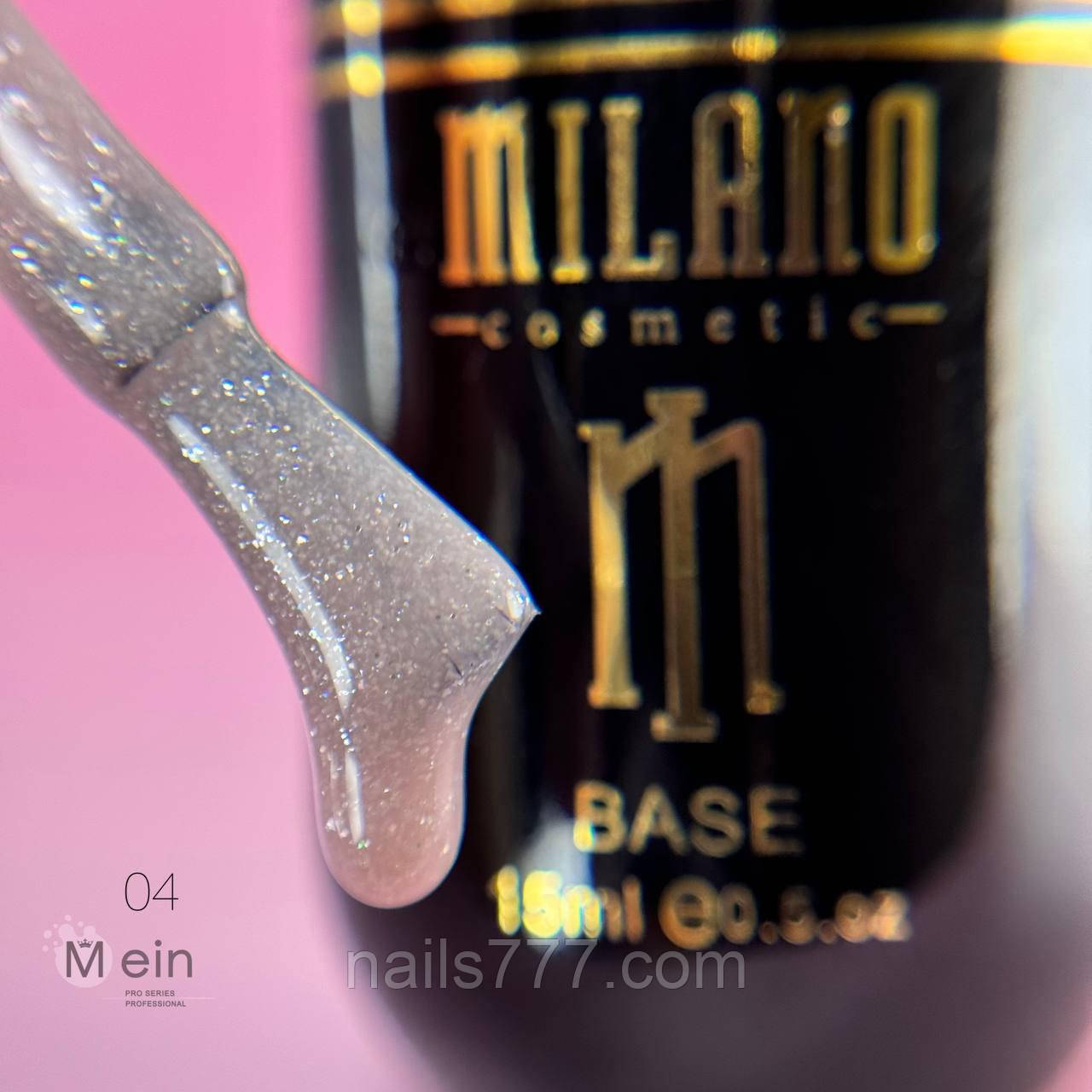 Рідкий полігель Milano No04 із шимером, 15 мл, фото 1