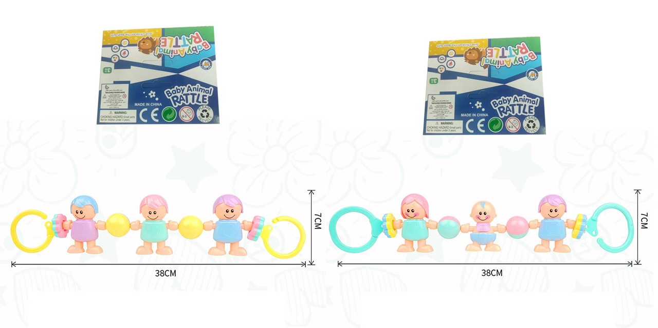 Брязкальце на ліжечко,в кульку,38х7см №Y-27A/28A(180)(360) КІ, фото 1