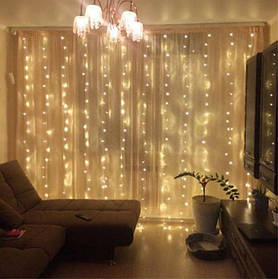 Led гірлянда штора від мережі тепло білий 2*2m tn1642
