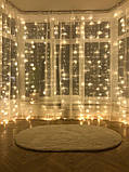Led гірлянда штора від мережі тепло білий 2*2m tn1642, фото 3