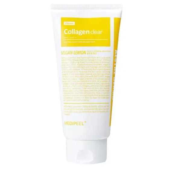 Освітлюючий гель-пінка для обличчя Medi Peel Vegan Vitamin Collagen Clear 120 мл з колагеном