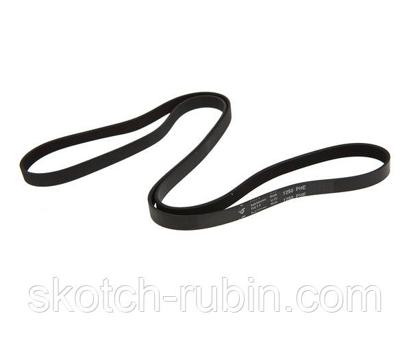 Ремінь Hutchinson Poly.V 1250 H7 EL чорний для автомобілів з високим крутящим моментом для стабільної роботи двигуна
