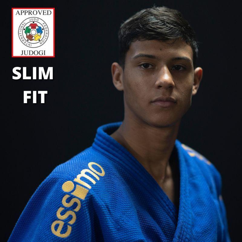 Кімоно для дзюдо Essimo серії 'Gold IJF' Slim Fit 750 gr/м2 | Колір синій Розмір 150