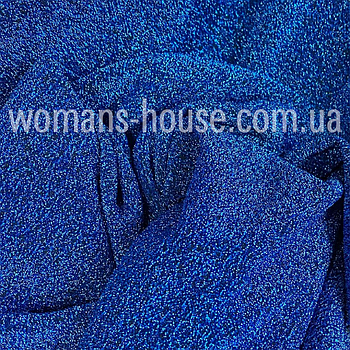 Трикотаж люрекс Ківі стрейч 150 см 240 г/м2 Синій електрик