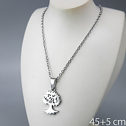 Підвіска "Ажурне Дерево" р. 45+5, медичне золото Xuping, stainless steel, родій