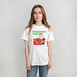 Футболка жіноча новорічна з принтом Santa, фото 2
