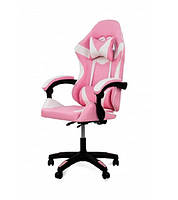 Крісло Слім на пластиковій базі рожево-білий