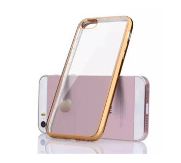 Чохол силіконовий із бампером під металік iPhone SE/5S/5, Золотий