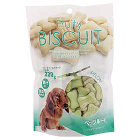 Фруктове печиво, ласощі для собак DoggyMan Biscuit Melon, диня 220 г