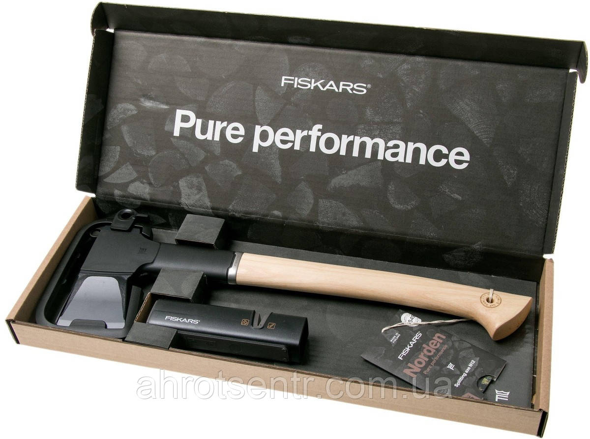 Кемпінговий набір Fiskars Сокира Norden N12 + Точилка Sharpener (1052277) Фінляндія, фото 1
