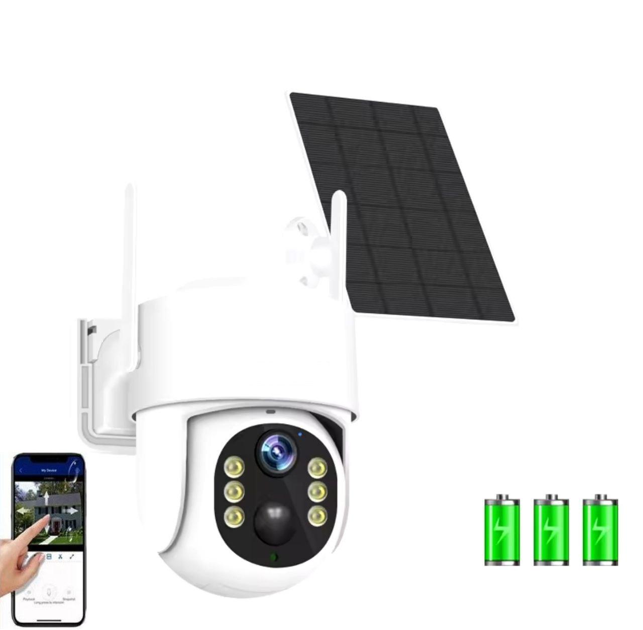 Сонячна охоронна WiFi IP-камера Besder XM-TQ6-4MP 3.6 мм із динаміком і мікрофоном. iCSee