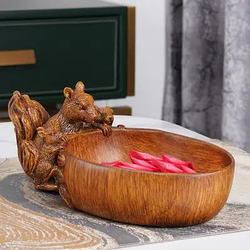 Ключниця миска Білочки для дрібниць та цукерок (Коричнева)