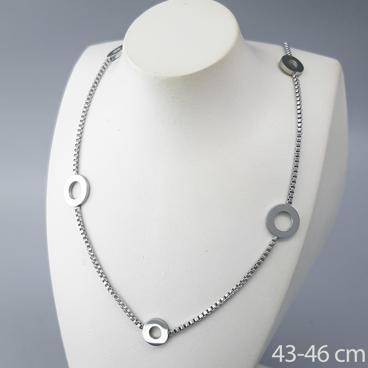 Підвіска "Комбінована" р.43-46, медичне золото Xuping, stainless steel, родій