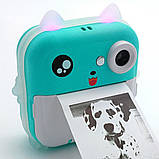 Дитячий фотоапарат принтер миттєвого друку, Digital Print Camera, Камера друку з термопринтером рожева, фото 7