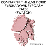 Компактні Тіні для повік Eyeshadows Eyegasm Paese 1,5g (08) liilac: matte, фото 2