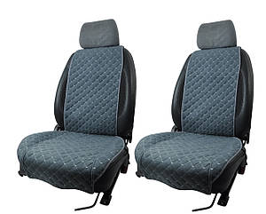 Накидки на сидіння авто передні сірі Comfort, накидки універсальні алькантара