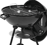 Гриль круглий вугільний LUND, решітка Ø=41 см, на 3 ніжках (з 2 колесами) з кришкою; 48х44х73 см [1], фото 8