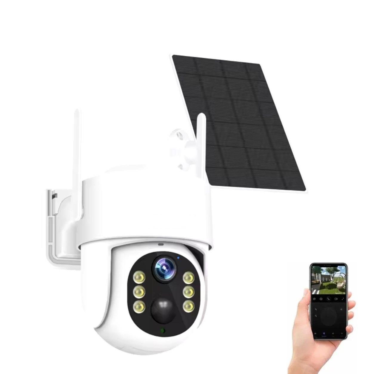 Сонячна охоронна WiFi IP-камера Besder XM-TQ6-4MP 3.6 мм з динаміком і мікрофоном. iCSee, фото 1