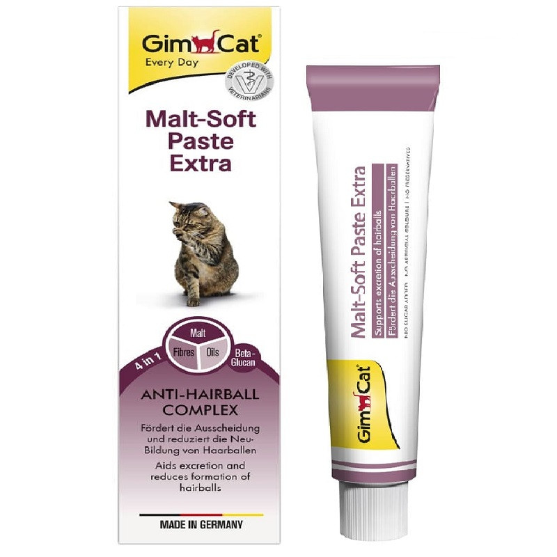 Паста для кішок Malt-Soft Extra для виведення шерсті зі шлунка 100 г GimCat, фото 1