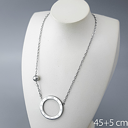 Підвіска "Класика" р.45+5, медичне золото Xuping, stainless steel, родій