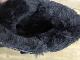 Угги UGG ботиночки ЧЕРНЫЕ BLACK короткие на высокой подошве с ПУГОВИЦЕЙ утепленые женские зимние, фото 5