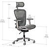 Ортопедичне офісне крісло для комп'ютера Mealux Q1 Air Grey спинка сітка / сидіння сітка, фото 6