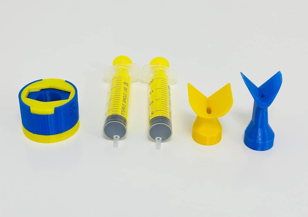 Комплект Standart для формування зовнішнього кута із епоксидної фуги (2 шпателя + 2 шприца +тримач шприца), фото 1