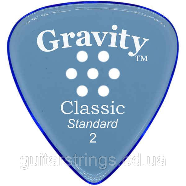 Медиатор Gravity Picks GCLS2PM Classic Standard Polished with Multi-Hole Grip 2.00 mm