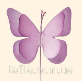 Вафельні метелики Бузкові 8 шт, фото 1