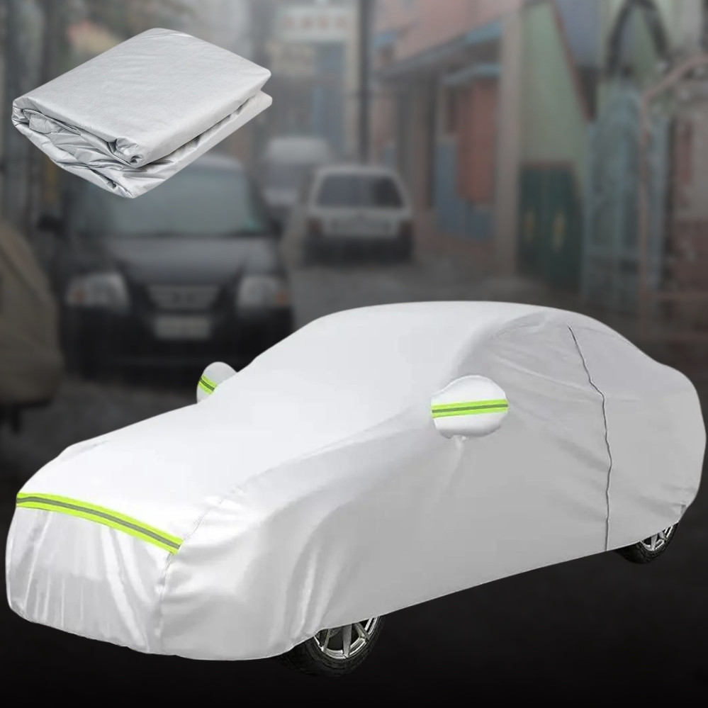 Захисний чохол для автомобіля 540х175х120см зі світловідбивними смугами Тент від сонця та дощу для авто