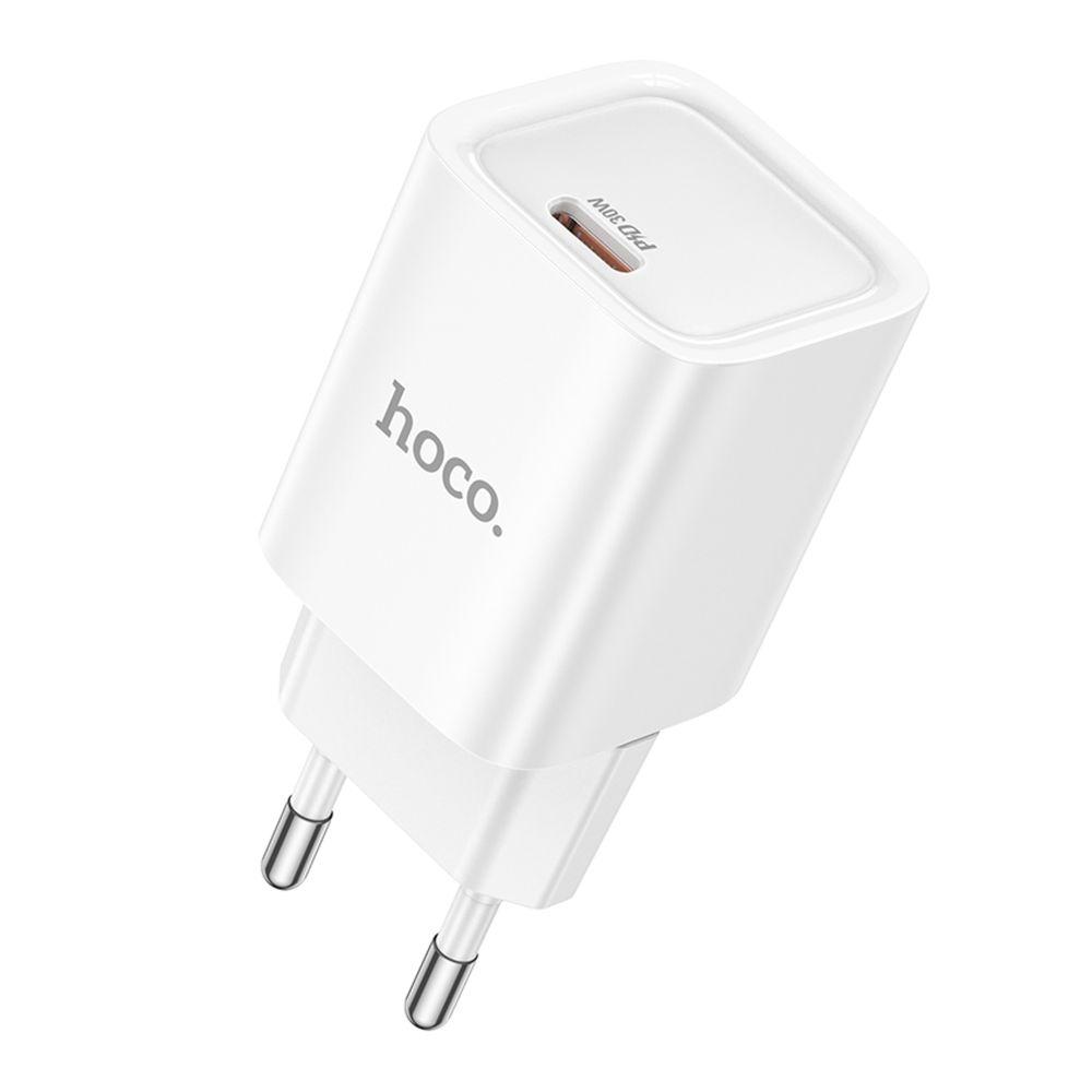 Мережевий Зарядний Пристрій Hoco C148A 1USB-C PD/QC 30W Колір Бiлий