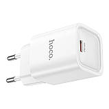 Мережевий Зарядний Пристрій Hoco C148A 1USB-C PD/QC 30W Колір Бiлий, фото 7