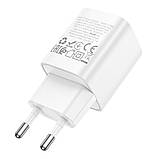 Мережевий Зарядний Пристрій Hoco C148A 1USB-C PD/QC 30W Колір Бiлий, фото 8