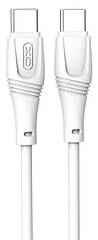 Кабель XO NBQ239B Zeus Series High Elastic Type-C to Type-C - 60W - 1m (Білий)