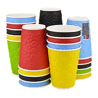 Стакани двошарові 3D (кольорові)