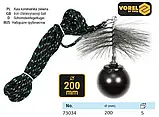 Набір для очищення димарів VOREL : шнур Ø= 6 мм, l= 10 м; йорж Ø= 200 мм; гиря- 1.8 кг, фото 2