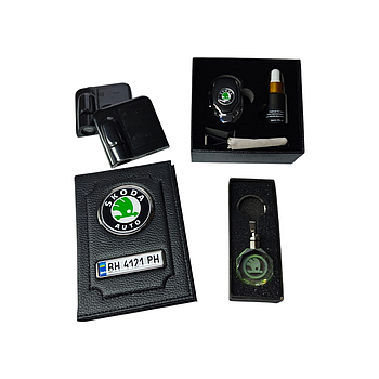 Комплект на подарунок з логотипом Skoda, 4 предмети