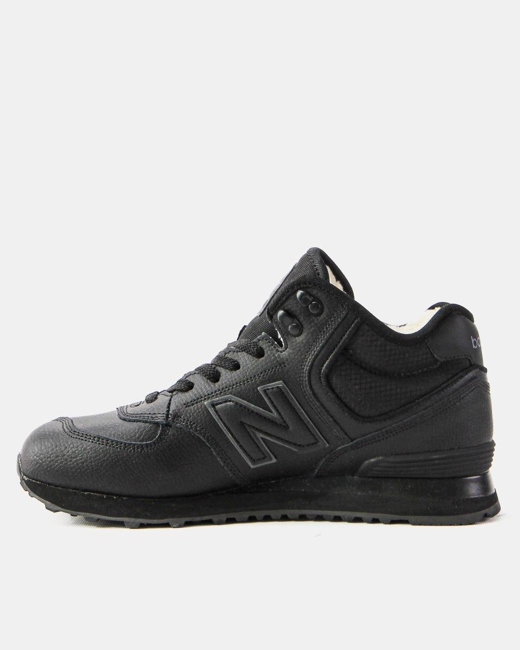 Кросівки чоловічі чорні зимові New Balance 574 Black Winter (09619), фото 1