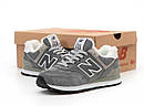 Кросівки чоловічі сірі зимові New Balance 574 Grey White Winter Fur (18519), фото 5