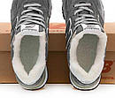 Кросівки чоловічі сірі зимові New Balance 574 Grey White Winter Fur (18519), фото 6