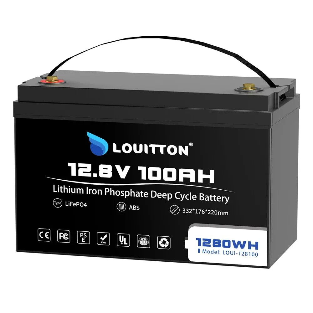 Акумулятор Louitton LiFePO4 12V100AH (1280Wh) (для ДБЖ (UPS)), фото 1