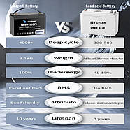 Акумулятор Louitton LiFePO4 12V100AH (1280Wh) (для ДБЖ (UPS)), фото 9