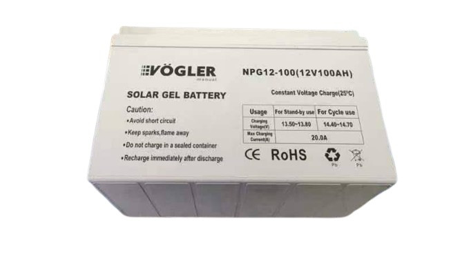 Гелевий акумулятор для резервного живлення 100 А·год, 12 В VOGLER NPG12-100, фото 1