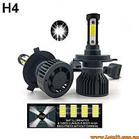 Автолампи H4 COB LED 6500K автолампи світлодіодні автолампи авто лед лампи авто лампа лед світлодіодна дхо птф на авто