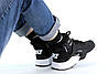 Чоловічі зимові кросівки Nike Air Huarache Acronym City Black White Winter fur Чорні з білим Найк Хуарачі текстиль хутро, фото 6