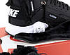 Чоловічі зимові кросівки Nike Air Huarache Acronym City Black White Winter fur Чорні з білим Найк Хуарачі текстиль хутро, фото 7