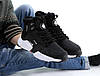 Чоловічі зимові кросівки Nike Air Huarache Acronym City Black White Winter fur Чорні з білим Найк Хуарачі текстиль хутро, фото 8