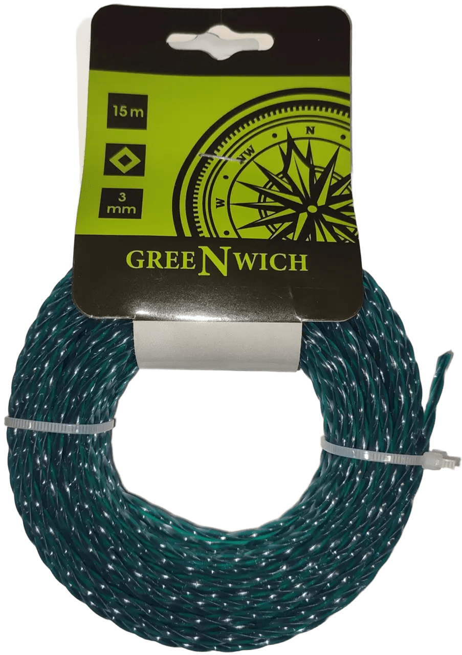 Струна косильна GreeNwich 700002 3.0 мм*15 м Кручений квадрат із сердечником